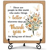 Decorative Sign with Stand - Appreciation Gifts for Boss, Teacher, Nurse - 5 x 5 Inches - B09