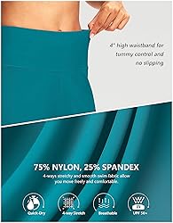 G Gradual Women's 7" Long Swim Board Shorts High