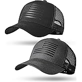 American Flag Trucker Hat Baseball Cap Snapback Fitted Hats for Men Women Snap Closure Design Breathable Mesh Side Durable