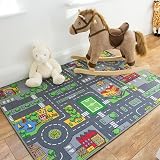 The Rug House Grey Roads Car Activity Play Mat 80cm x 120cm view 2