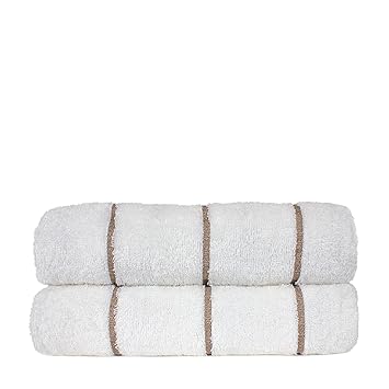 Luxury Hotel Towel Turkish Cotton Pool Beach Towel Set Coffee Brown Set Of 2