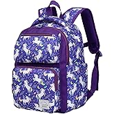 VASCHY Toddler Backpack for Girls, Kids Cute Kindergarten Daycare Children 7L Small Backpack Bookbag for School Travel Purple Unicorn