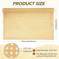 Rattan Cane Webbing Roll 24 Inch Width x 5 Feet