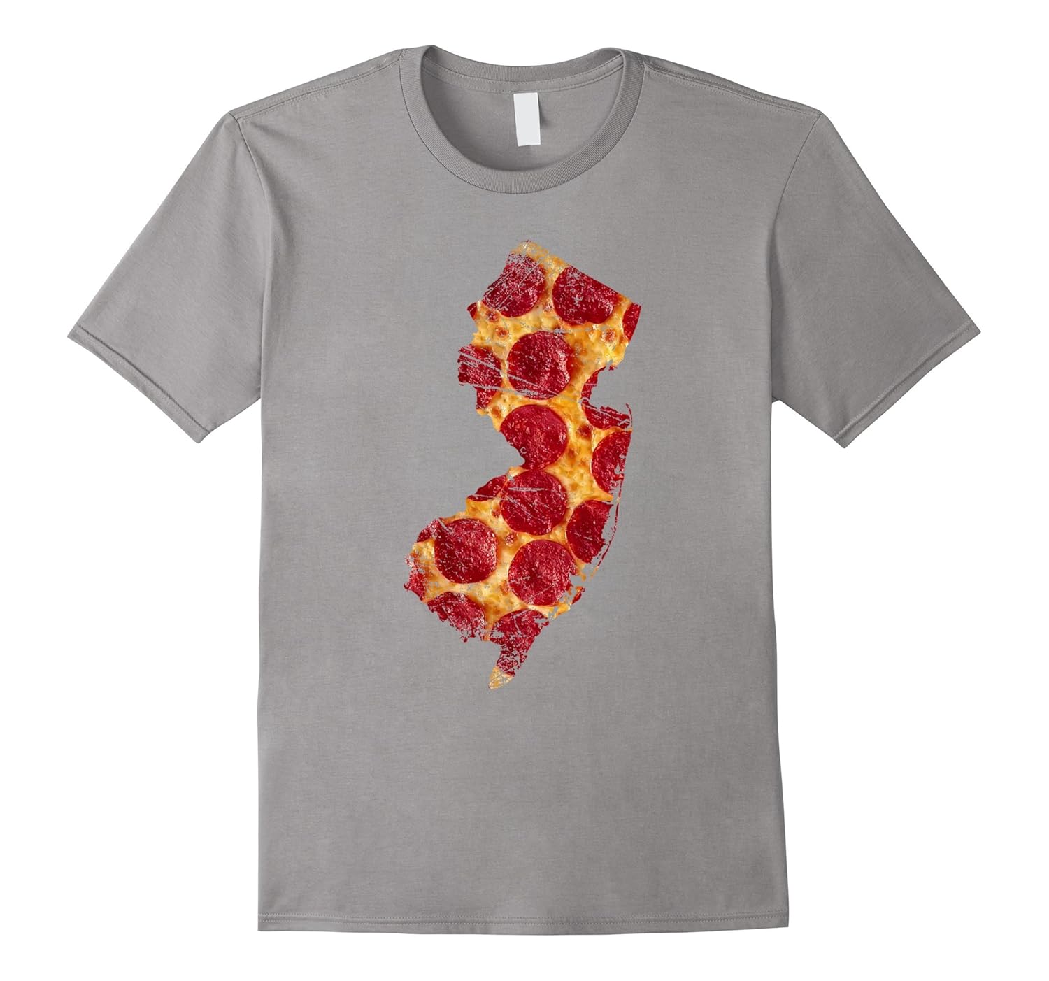 New Jersey State Pizza Shirt Distressed Look American Food-ANZ