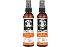 Grandpa Gus's Natural Tick Repellent Spray with Essential Oils - for Humans, DEET-Free, Up to 8 Hours of Protection, Camper Essentials, Safe Around Kids and Dogs, 4 oz (Pack of 2)