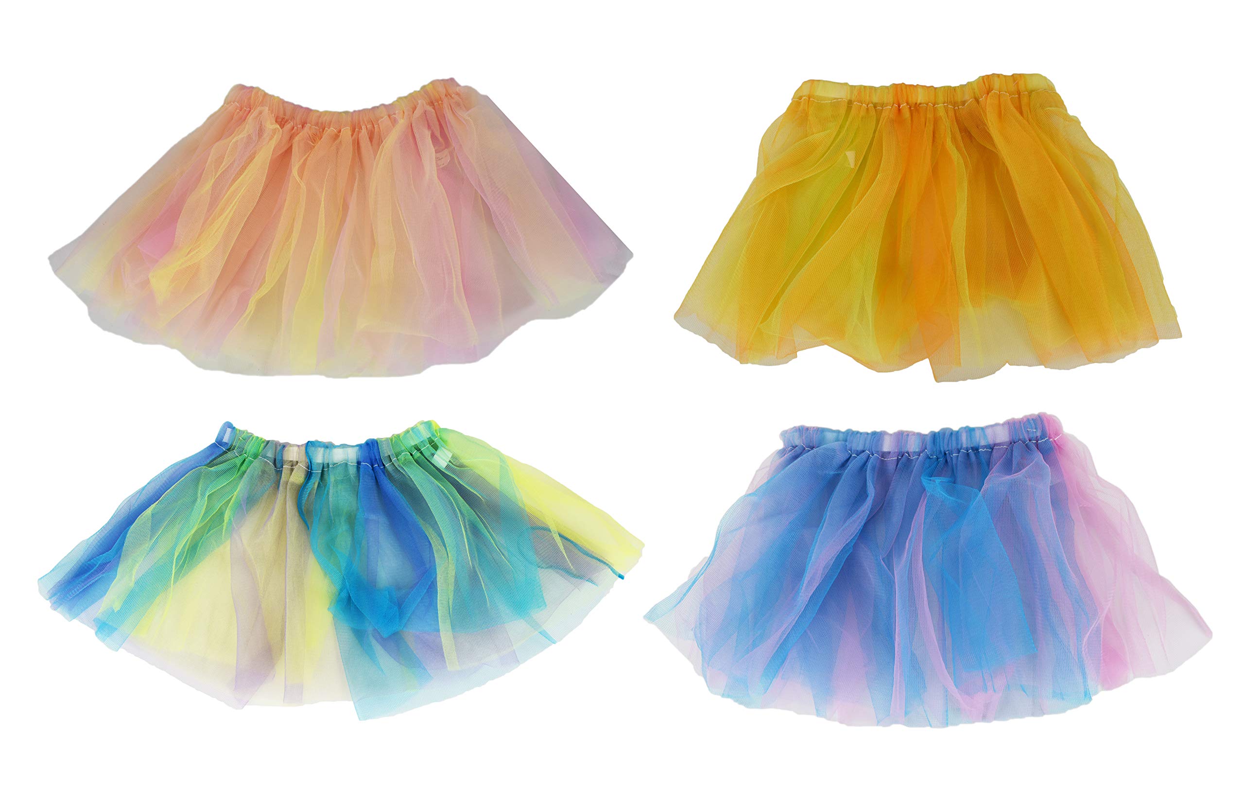 Black Duck Brand Set of 4 Multi-Colored Tutu's! Fairy Tutu's, Princess & Unicorn Tutu's! Perfect for Any Costume! (Set of All 4)