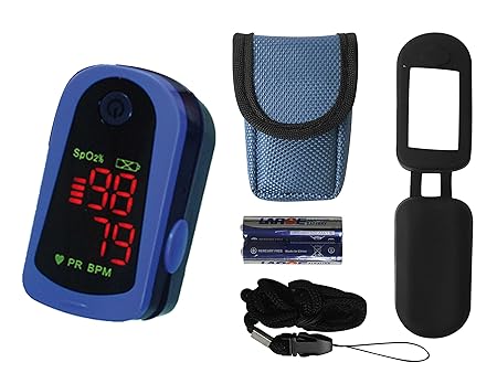 Fingerpulsoxymeter Pulsoxymeter Fingerpulsoximeter Modell MD300 C13 mit Batterien und Zubehör