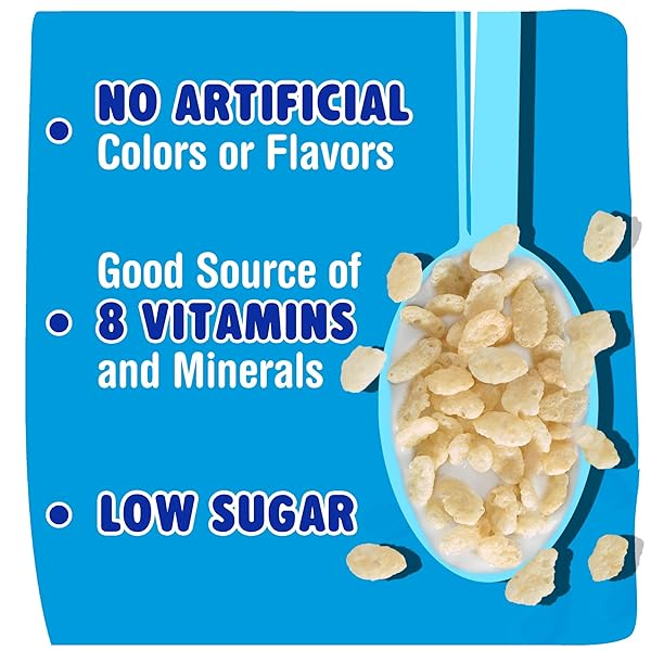 KELLOGG’S RICE KRISPIES COLD BREAKFAST CEREAL, 8 VITAMINS AND MINERALS, RICE KRISPIES TREATS, GIANT SIZE, ORIGINAL, 24OZ BOX (1 BOX)