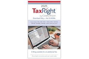 ComplyRight 2025 TaxRight Software Downloadable Card, State and Federal Tax Preparation Program