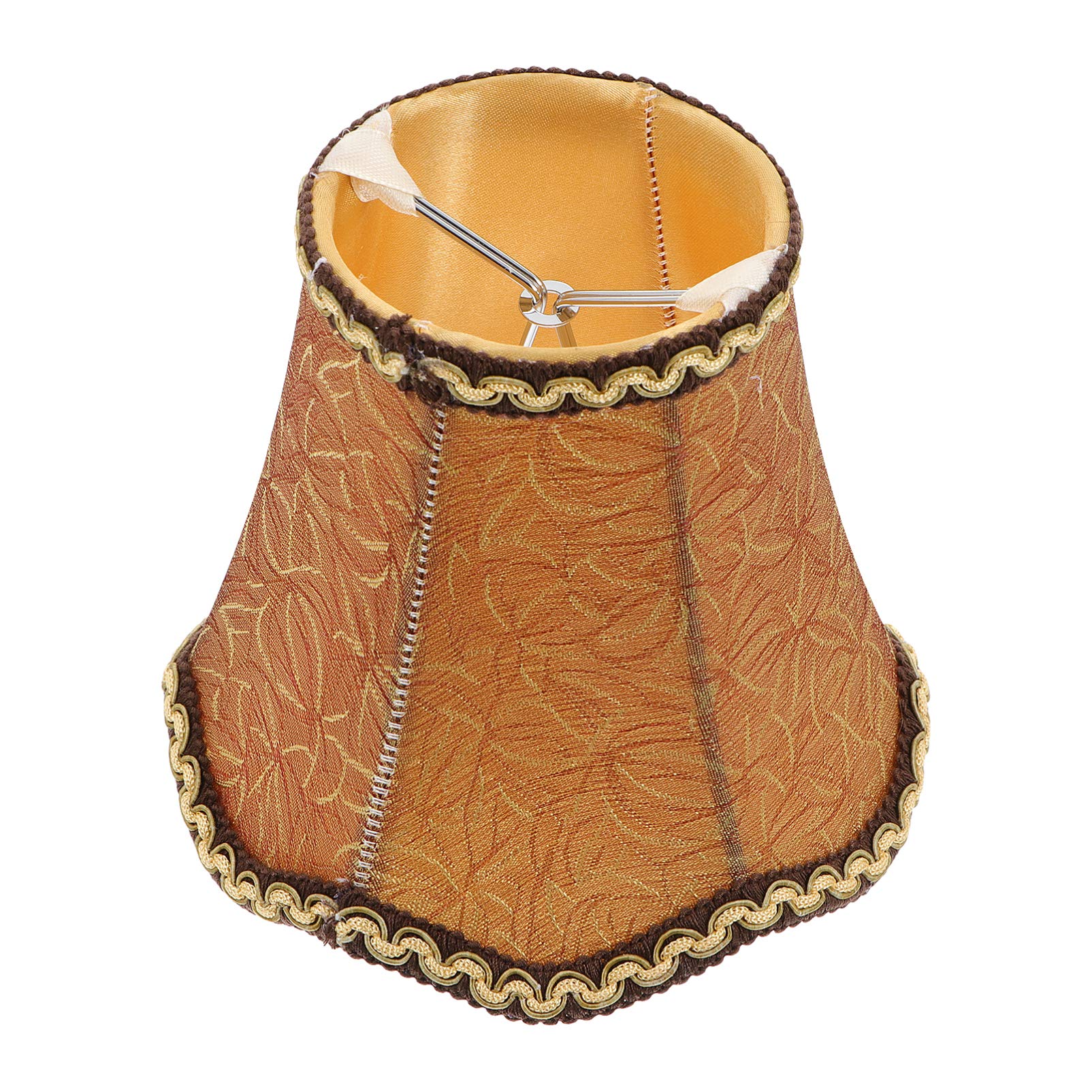 Uonlytech Cloth Lamp Shade Clip On Bulb, Cloth Lampshade, Protector Cover for Table, Chandelier, Wall, Candle Bulbs, Floor (Bronze)