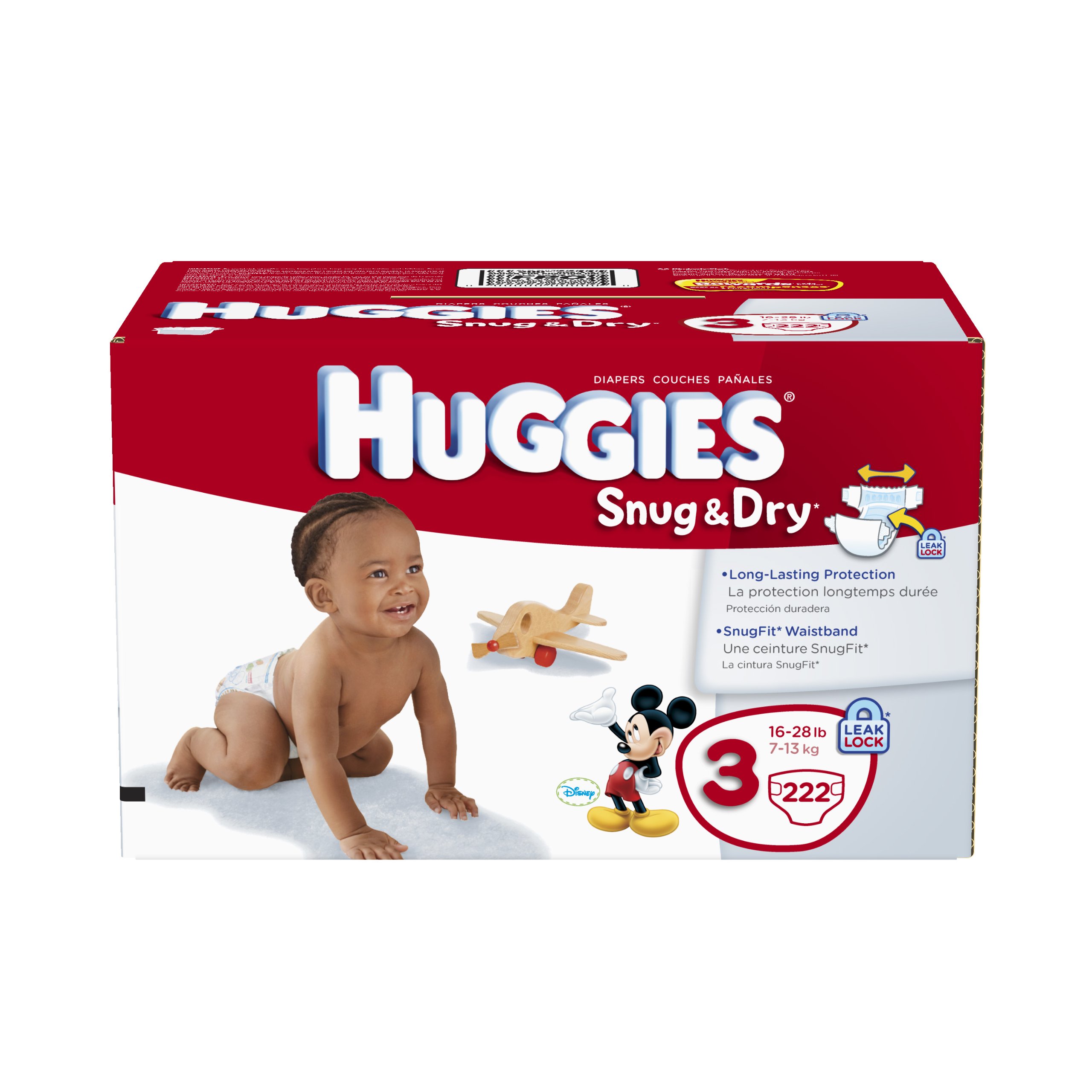 Huggies Snug and Dry Diapers Economy Plus, Size 4, 192