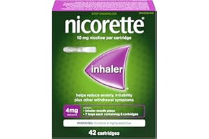 Nicorette Nicotine Inhaler, 4mg Delivered, 42 Cartridges, Quit Smoking Aid and Smoking Cessation Aid