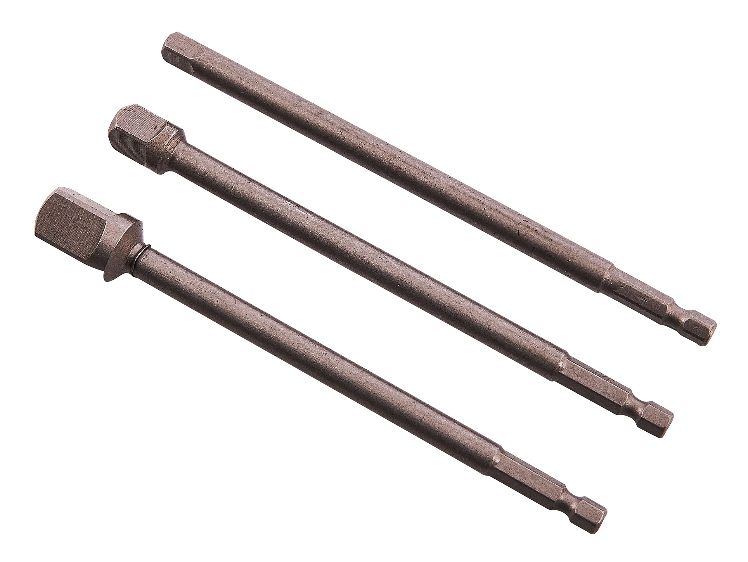 Amtech I5705 3 Piece 150mm 1/4" Hex Extension Adapter Set, Socket Driver Set, 1/4", 3/8" and 1/2", for Impact Driver