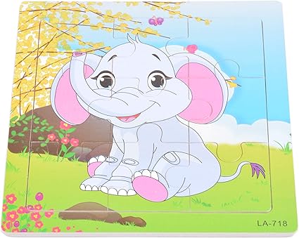 Tiny Souls Wooden Puzzle Happy Baby Elephant
