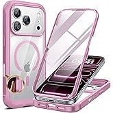Miracase for iPhone 17 Pro Max Case 6.9" Full-Body Phone Case with Built-in Glass Screen Protector& Full Camera Protector,[Magnetic with MagSafe] Drop Proof 17 ProMax Cover, Lilac