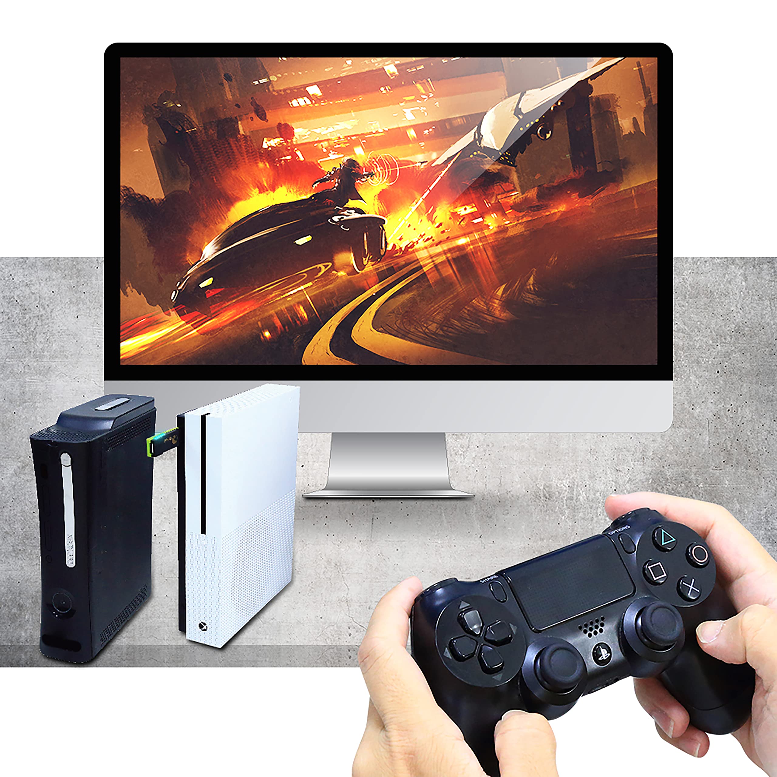 Brook Wingman XB Converter - Support Xbox Series X/S/One/360, PS5/PS4/PS3, Xbox Elite 1/2, Switch Pro Controllers on Xbox Series X/S/One/360 console, Support Turbo and Remap
