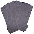 50 Sheets Graphite Transfer Tracing Carbon Paper (9 x 13 Inch) - for Drawings and Photos onto Wood Fabric Metal Canvas Paper - Black