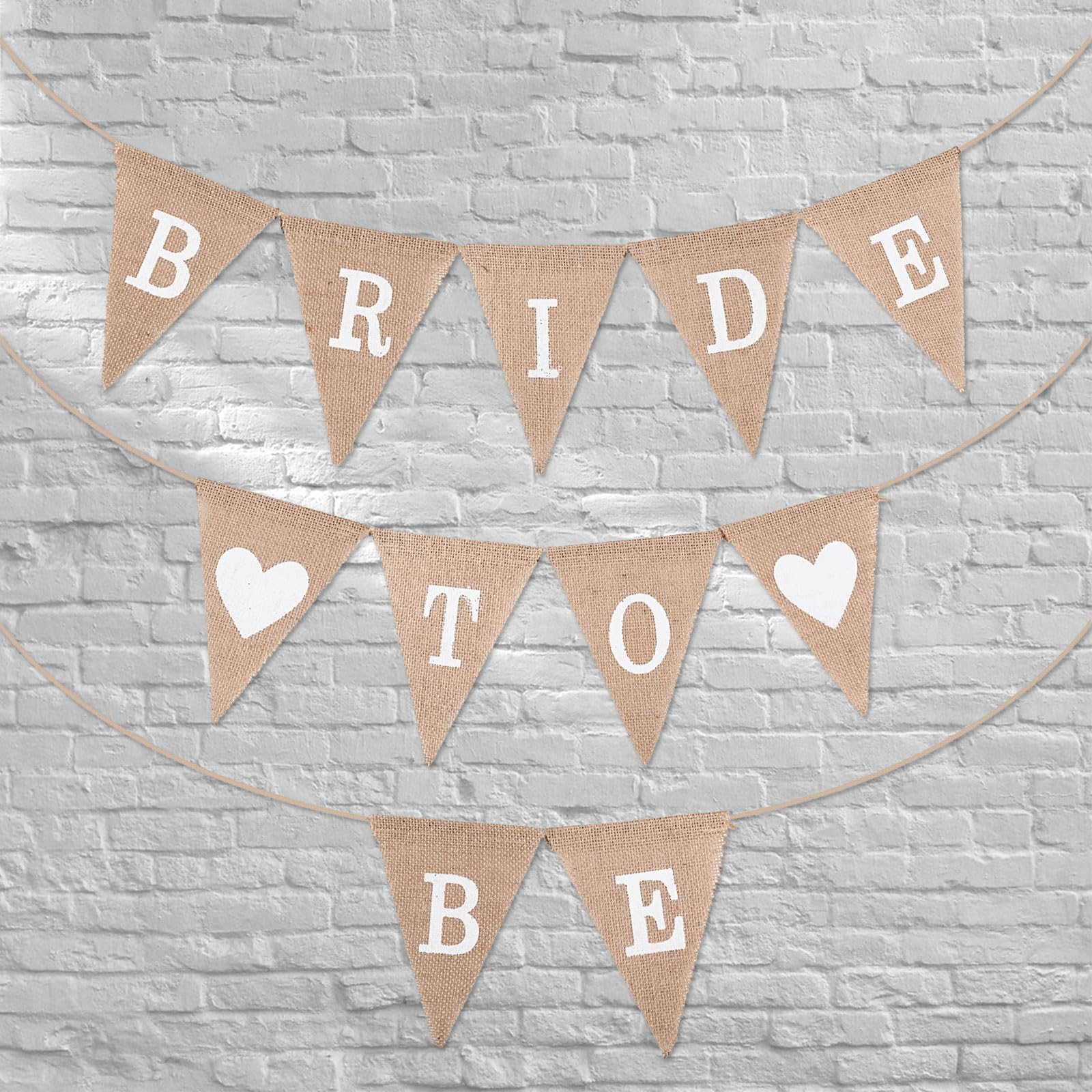 iwiio Bride To Be Banner - Hen Party Decorations, Vintage Burlap Bunting for Bachelorette Party & Hen Do