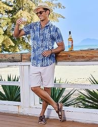 COOFANDY Mens Button Up Shirts Short Sleeve
