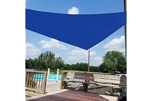 Windscreen4less 12' x 12' x 12' Sun Shade Sail Triangle Outdoor Canopy Cover UV Block for Backyard Porch Pergola Deck Garden Patio (Blue)