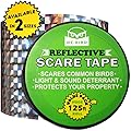 Bird Repellent Scare Tape- Simple Control Device to Keep Away Woodpeckers, Pigeons, Grackles and More. Deterrent Works Great With Netting And Spikes. Stops Damage, Roosting and Mess.