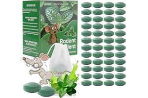 NIHASKER Mouse Rodent Repellent, 48 Pack Peppermint Oil Mice Repellent for Squirrel Rats Spider Pests, Natural Deterrent for Kitchen, Warehouse, Car, Indoor, Outdoor Safe for Pets & Family
