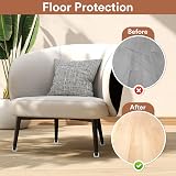 Euqvunn 18pcs Chair Leg Floor Protectors 14-20mm Clear Felt Pads view 4