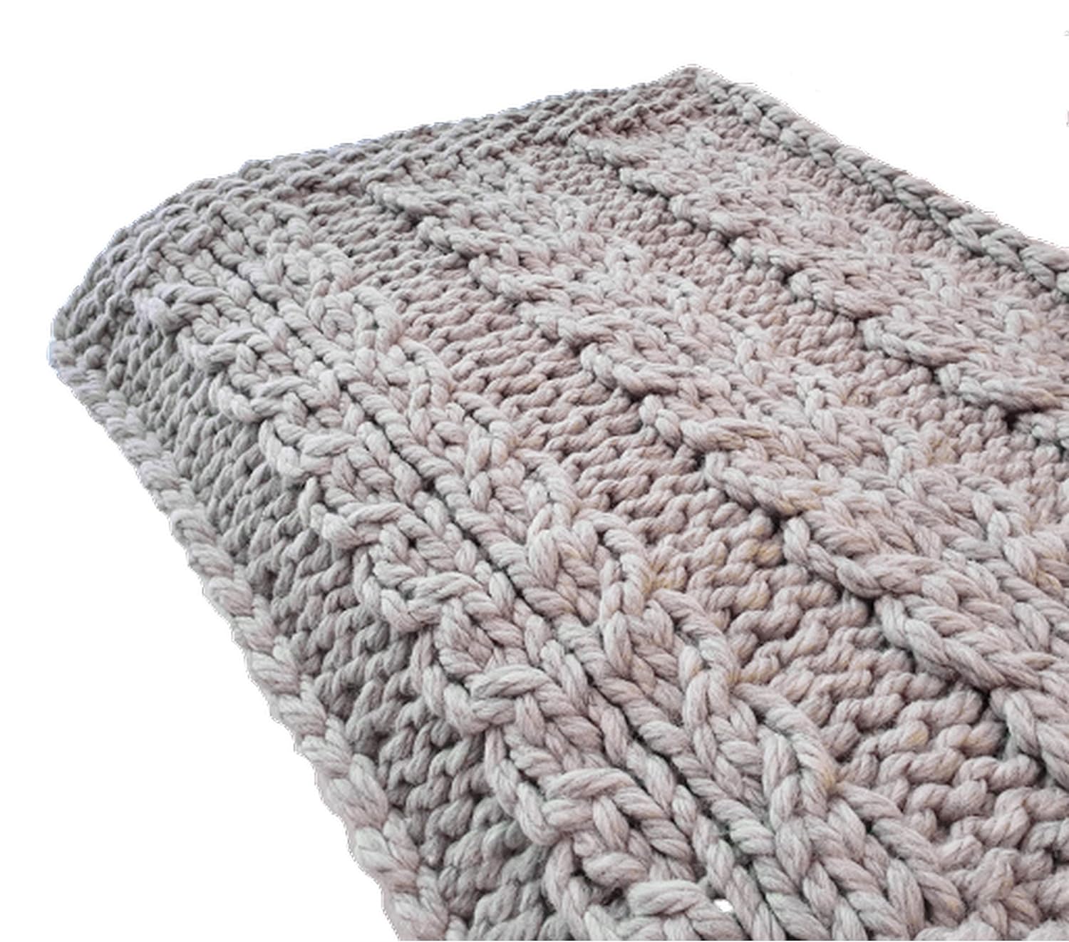 Amazon.com: Small Chunky knit Blanket Gray Bulky wool Blanket Giant