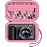 Grapsa Digital Camera Case for Travel &amp; Cruises, Case Only, Pink | Fits Cameras up to 5.1 x 2.9 x 1.8", Mesh Pocket for SD Cards, Battery and Cable, Compact Size for Backpack and Daily Carry