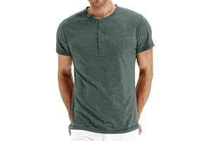 NITAGUT Mens Fashion Casual Front Placket Basic Long/Short Sleeve Henley T-Shirts