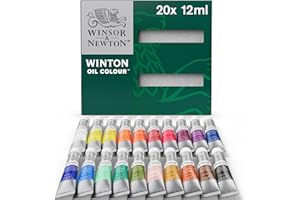 Winsor & Newton Winton Oil Color Paint Set, 20 x 12ml (0.4-oz) Tubes