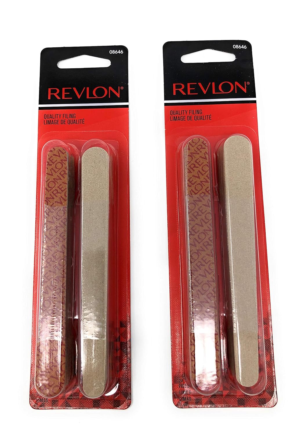 Revlon Compact Emery Boards Nail File, Dual Sided for Shaping and Smoothing Finger and Toenails, 10 Count : Nail Files And Buffers : Beauty