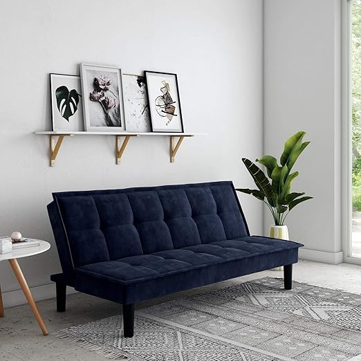 Amazon Com Dhp Oscar Memory Foam Full Size Armless Sofa Bed And