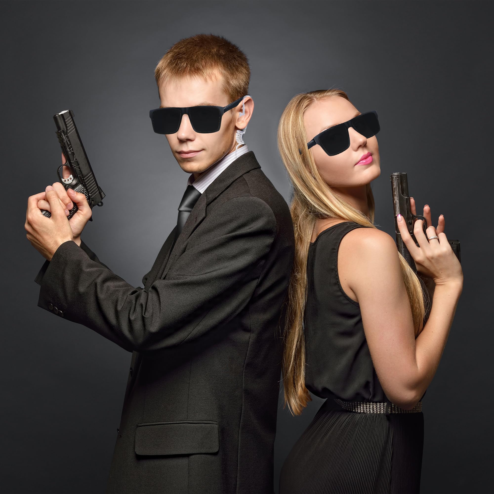 6PCS MIB Agent Costume Accessories, Secret Service Costume Set Spy Costume Accessories for Men Women Kids for Cosplay