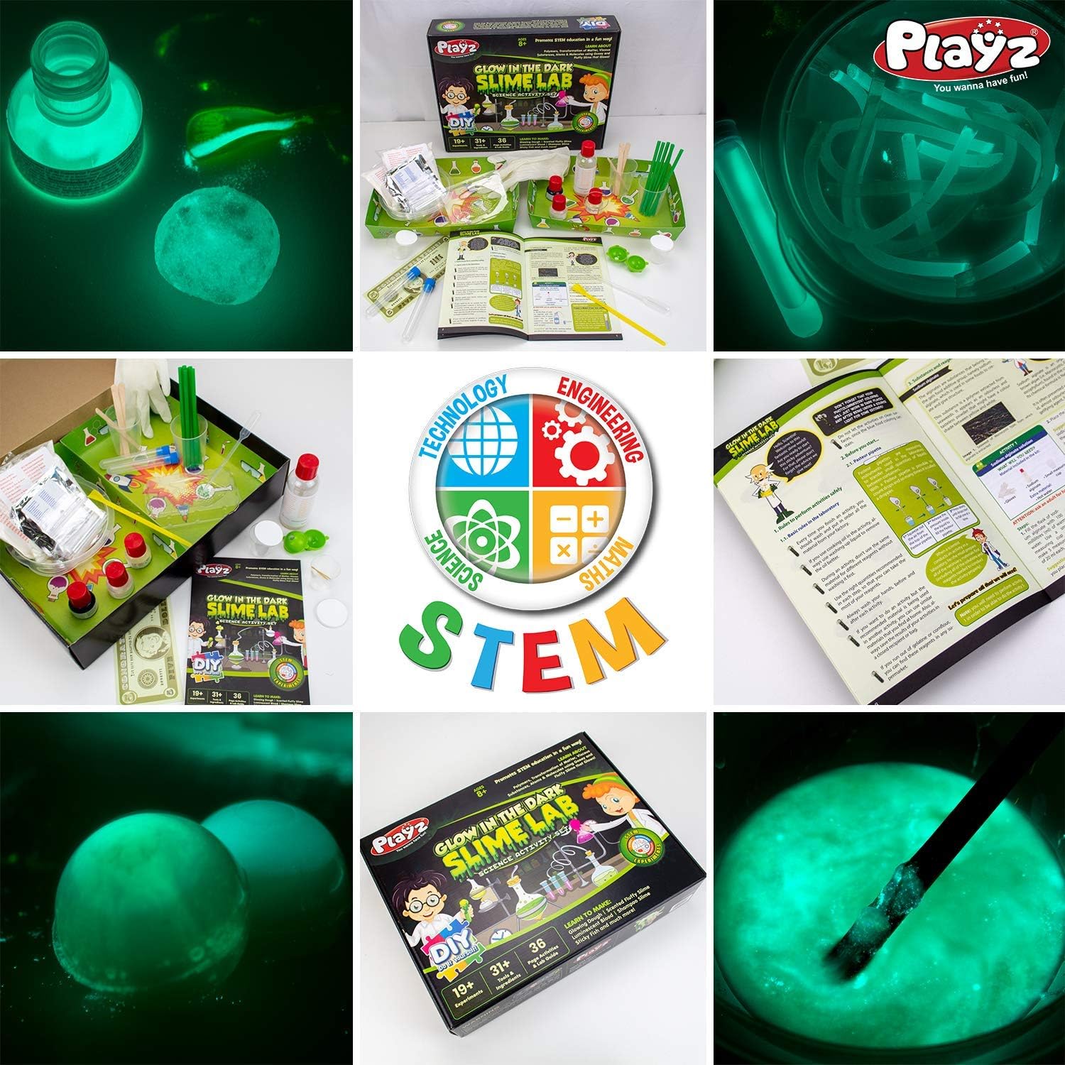 playz glow in the dark slime lab