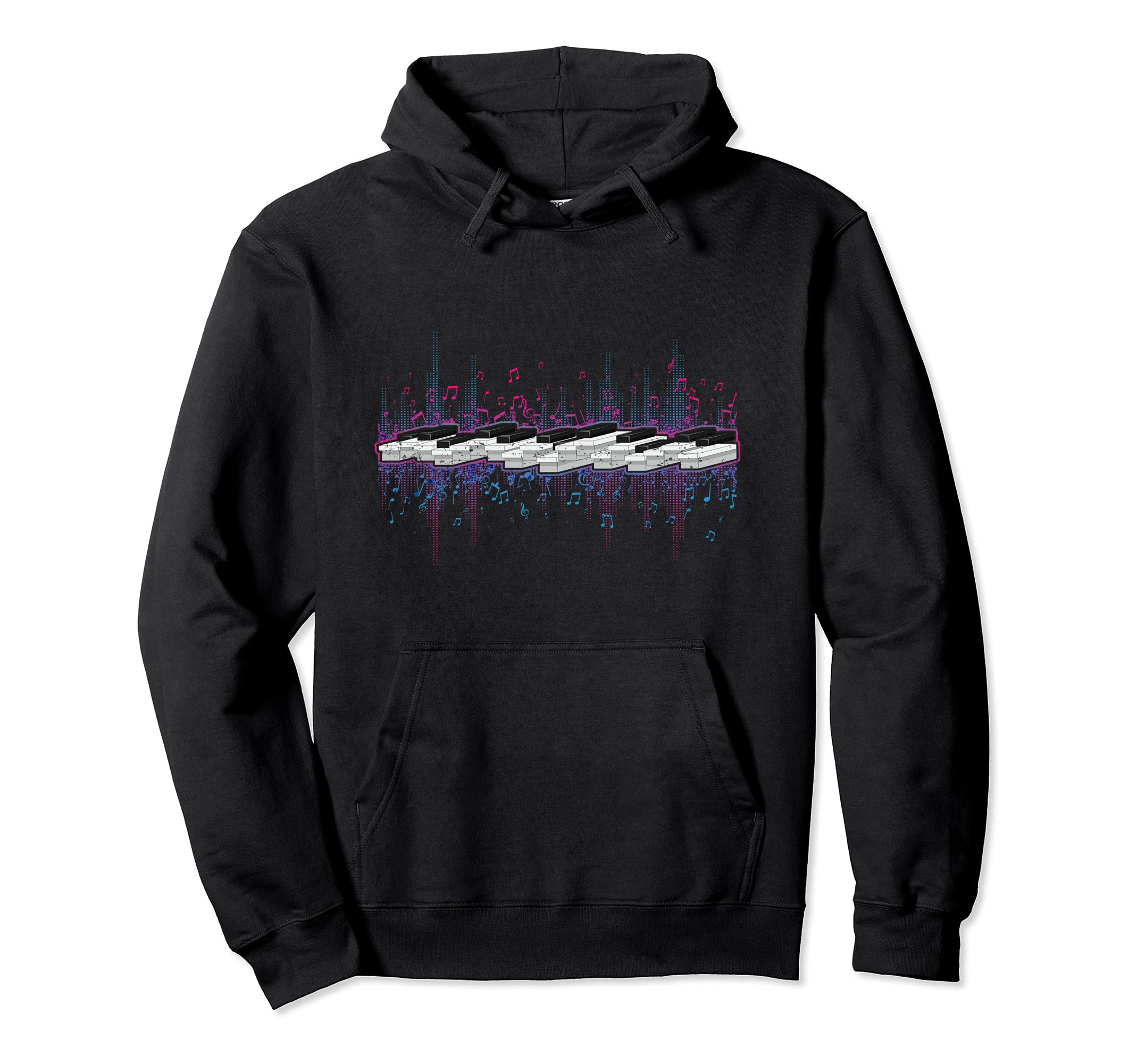 Classical Music Instrument Piano Keyboard Music Notes Piano Pullover Hoodie