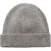 POLO RALPH LAUREN Men`s Wool Blend Signature Cuff Knit Beanie (One Size, Grey(PC0896-016)/B)