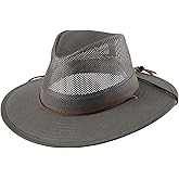 Home Prefer Cotton Summer Fedora Hat Wide Brim Sun Hats for Men Women UPF 50+ Sun Protection Cap for Fishing Hiking