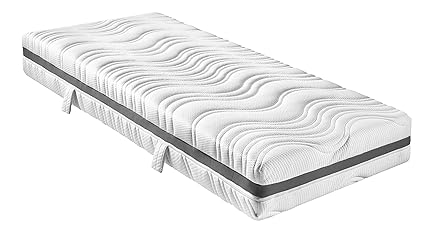 sleepling Premium 1000er Tonnentaschenfederkernmatratze mit Kaltschaumauflage und Klimaband, Härtegrad 3, 90 x 200 cm, weiß