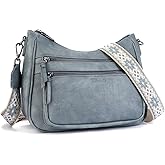 VIMUTI Crossbody Purses for Women Trendy Leather Crossbody Bag,Multi Pocket Shoulder Handbag Lightweight Travel Purse