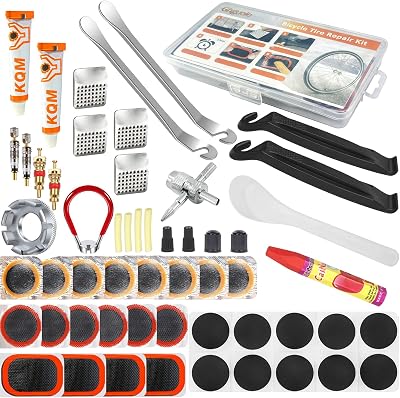 Ghguole Bike Tire Patch Repair Kit 57pcs Patch Levers Storage Case Road MTB