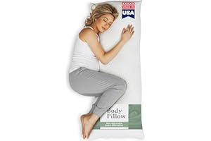 Snuggle-Pedic Body Pillow for Adults, Cozy Comfort Down Alternative Pregnancy Pillows - Soft, Supportive, Breathable Side Sleepers Maternity Pillow - Long Cuddle Pillow for Bed, 20x54 Full Body Pillow
