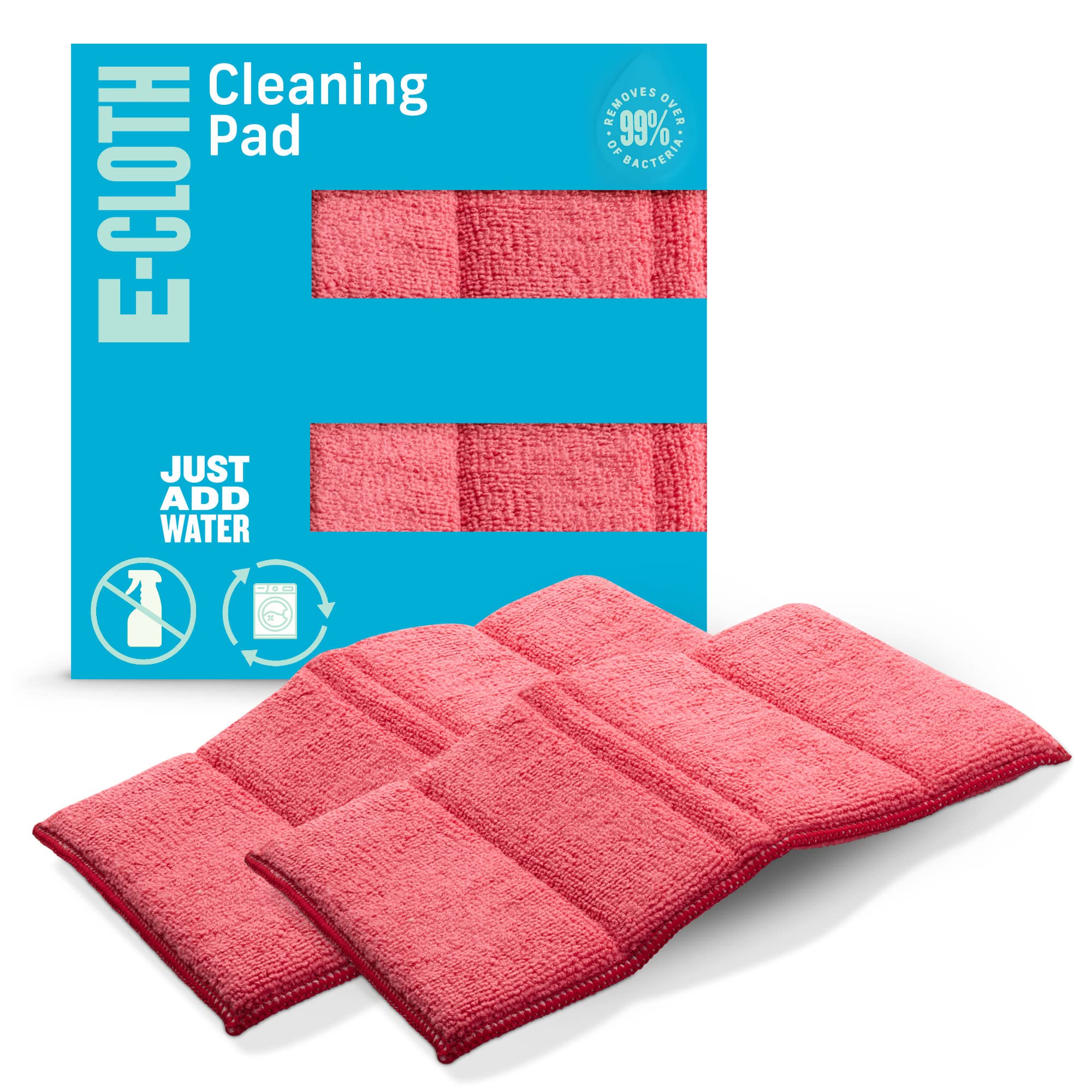 E-Cloth Cleaning Pad, Premium Microfibre Non-scratch Kitchen Dish Scrubber Sponge, Ideal for Dish, Sink and Countertop Cleaning, 100 Wash Promise, 2 Pack