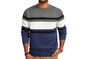 PJ Paul Jones Mens Striped Pullover Sweater Crewneck Contrast Fine Knitted Sweaters