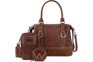 MONTANA WEST Wrangler 3Pcs Doctor Bag Sets for Women Top-handle Satchel Bag with Cell Phone Handbag and Coin Purse