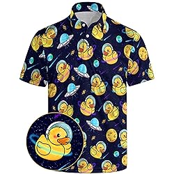 Xdceu Men’s Yellow Duck Golf Polo Shirts Funny