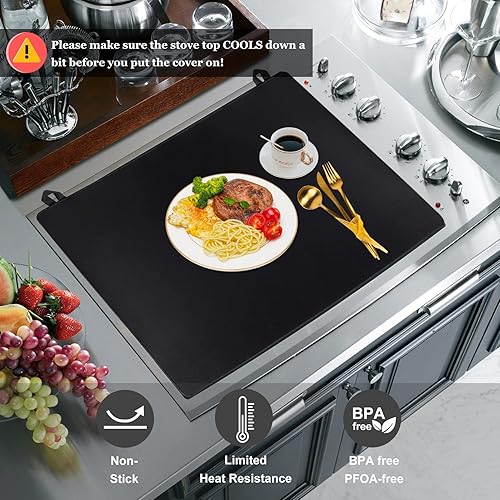 Cowbright Stove Covers for Electric Stove Top, (24x21 In) Glass