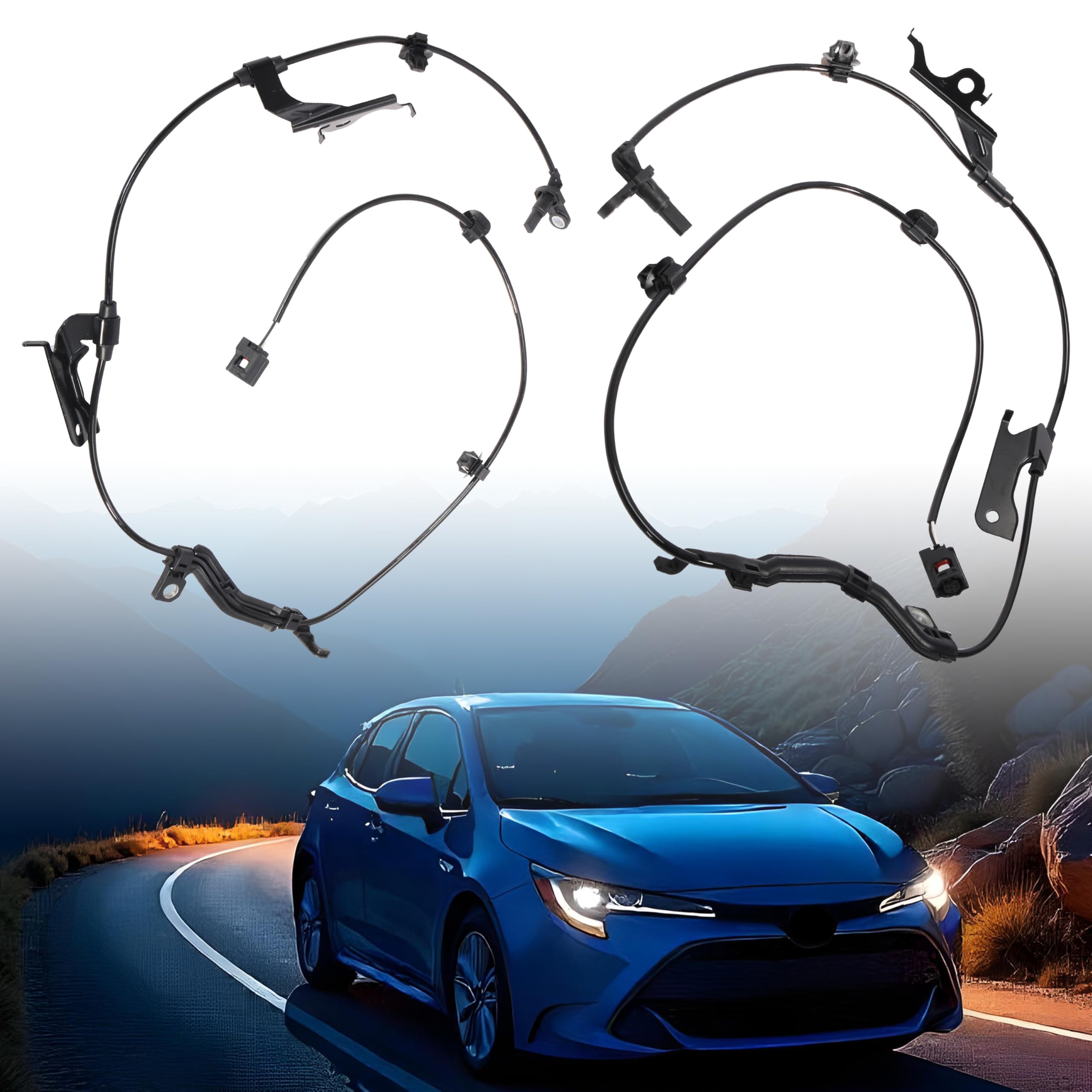Photo 1 of 2 PCS Front Left & Right ABS Wheel Speed Sensor, fits for Toyota Corolla 2019 2020 2021 2022, OE# 89542-12110, 89543-12110