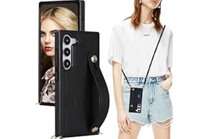 CCSmall for Samsung Galaxy S23 Case Lanyard Strap with Card Holder for Women, Removable Adjustable Shoulder Crossbody with Wr