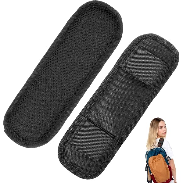 MoMbod Universal Shoulder Strap Pad | Decompression Air Cushion For Laptop Bag, Guitar, Camera Strap (Black) - View #9